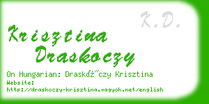 krisztina draskoczy business card